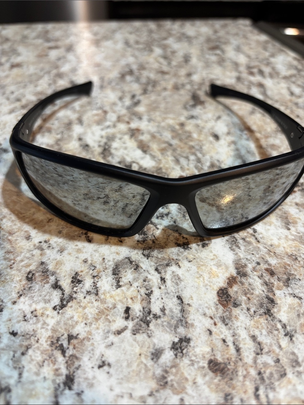 Men's Black Sport Wrap Sunglasses - Tactical Performance